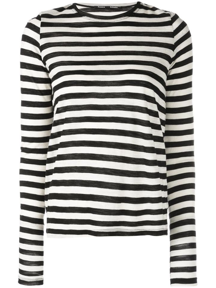 Proenza Schouler Striped Long-sleeved T-shirt - White