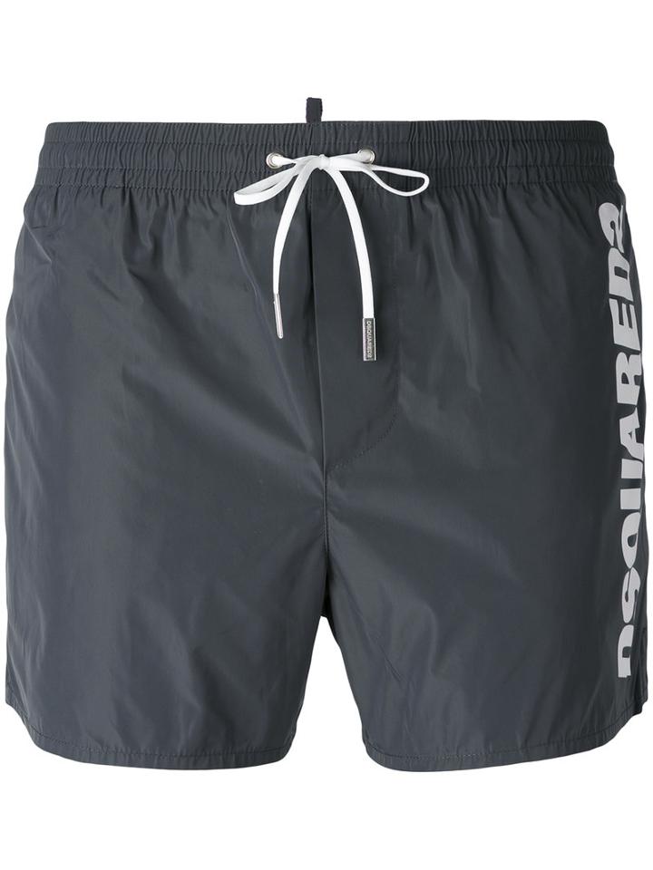 Dsquared2 - Side Logo Swim Shorts - Men - Polyester - 46, Grey, Polyester