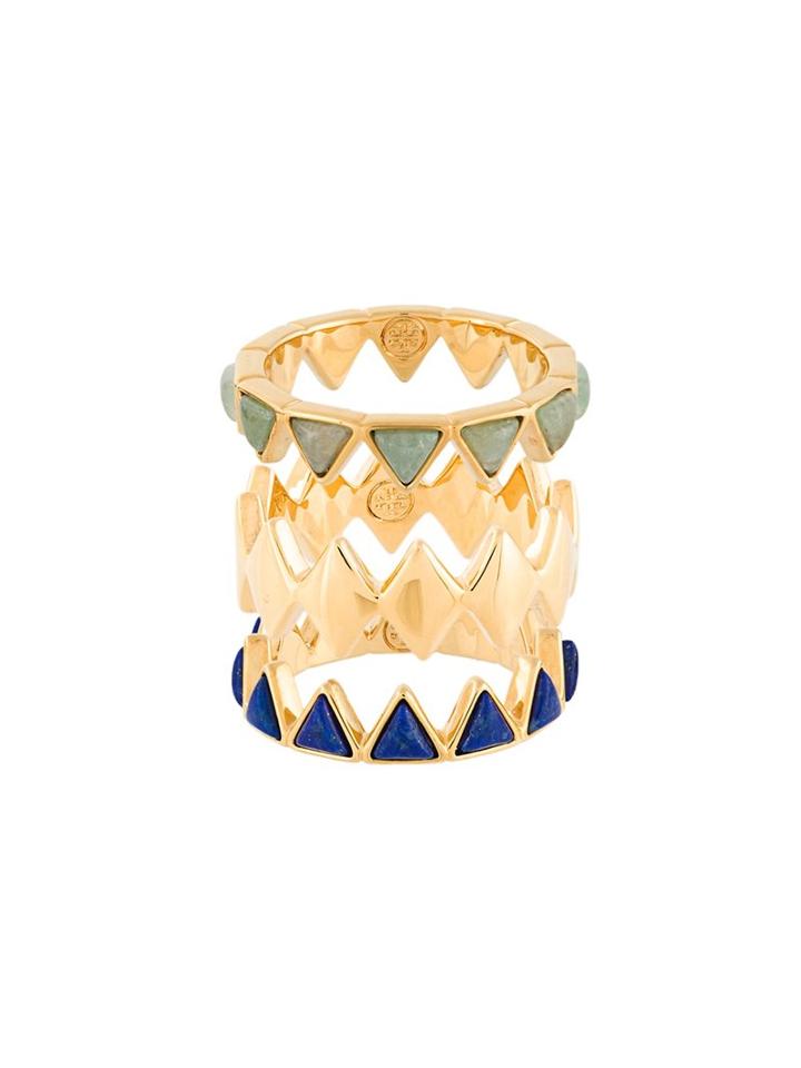 Tory Burch 'aventurine' Ring, Women's, Size: 7, Metal