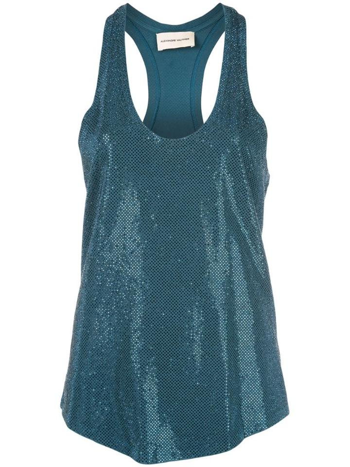 Alexandre Vauthier Sparkle Tank Top - Blue