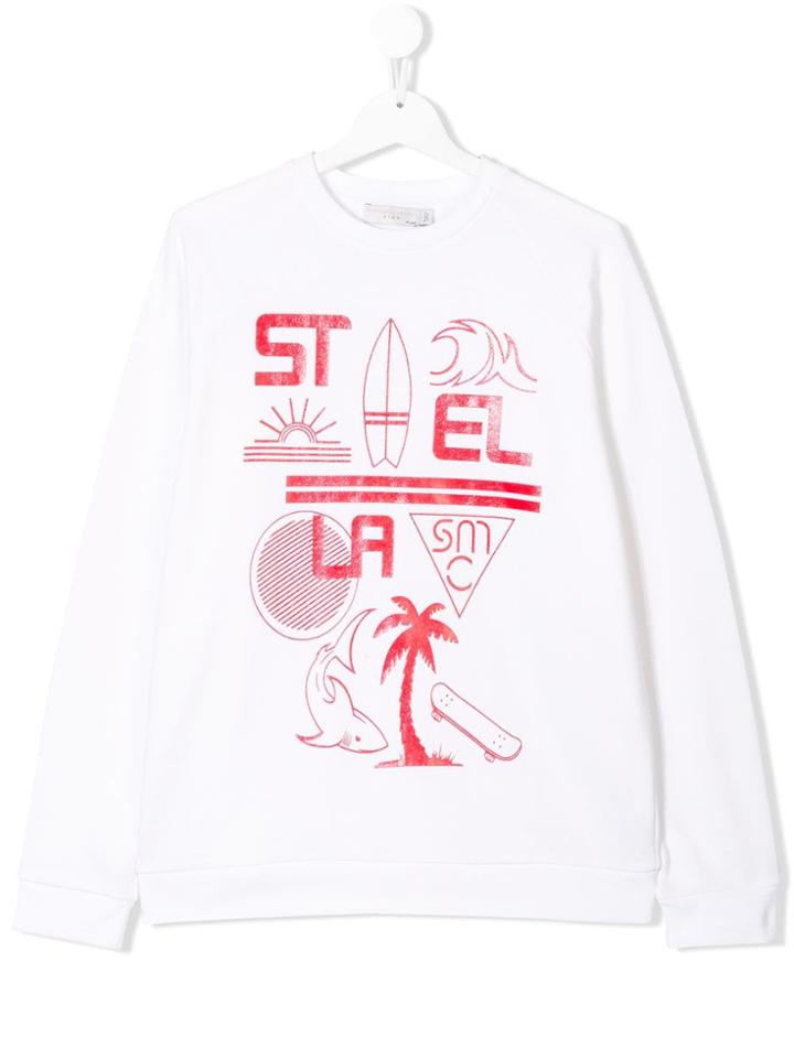 Stella Mccartney Kids Palm Print Sweatshirt - White