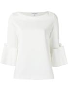 Gloria Coelho - Ruffled Cuffs Blouse - Women - Elastodiene/polyester/viscose - Pp, White, Elastodiene/polyester/viscose