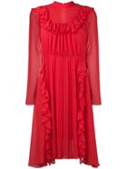 Dondup Ruffled Front Dress - Red