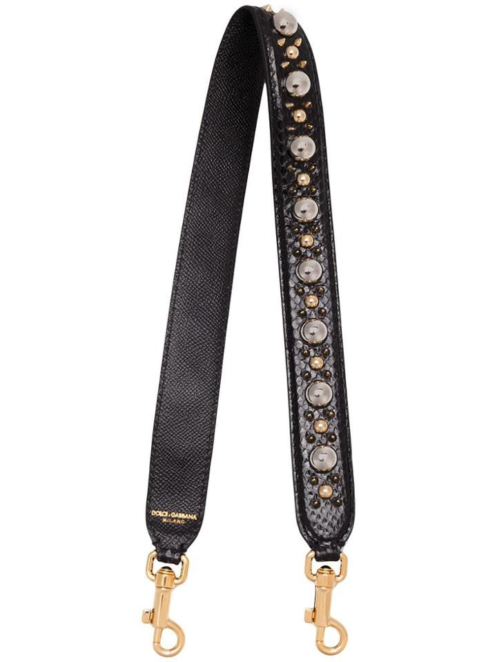 Dolce & Gabbana Studded Shoulder Strap - Black