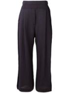 Boboutic Loose Fit Trousers, Women's, Size: Large, Blue, Linen/flax/cotton/polyamide