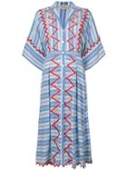Temperley London Trelliage Embroidered Dress - Blue