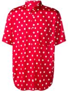 Comme Des Garçons Homme Plus Silky Polka Dot Shirt - Red