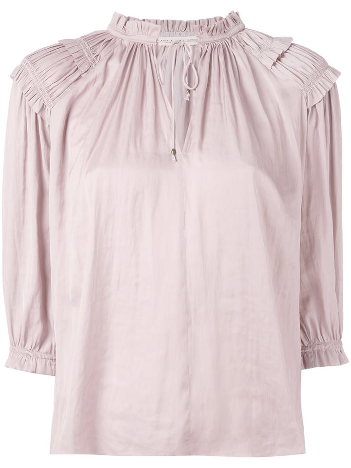 Ulla Johnson - Gathered Blouse - Women - Polyester - 6, Nude/neutrals, Polyester