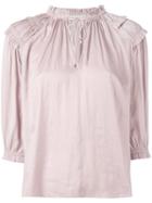Ulla Johnson - Gathered Blouse - Women - Polyester - 6, Nude/neutrals, Polyester