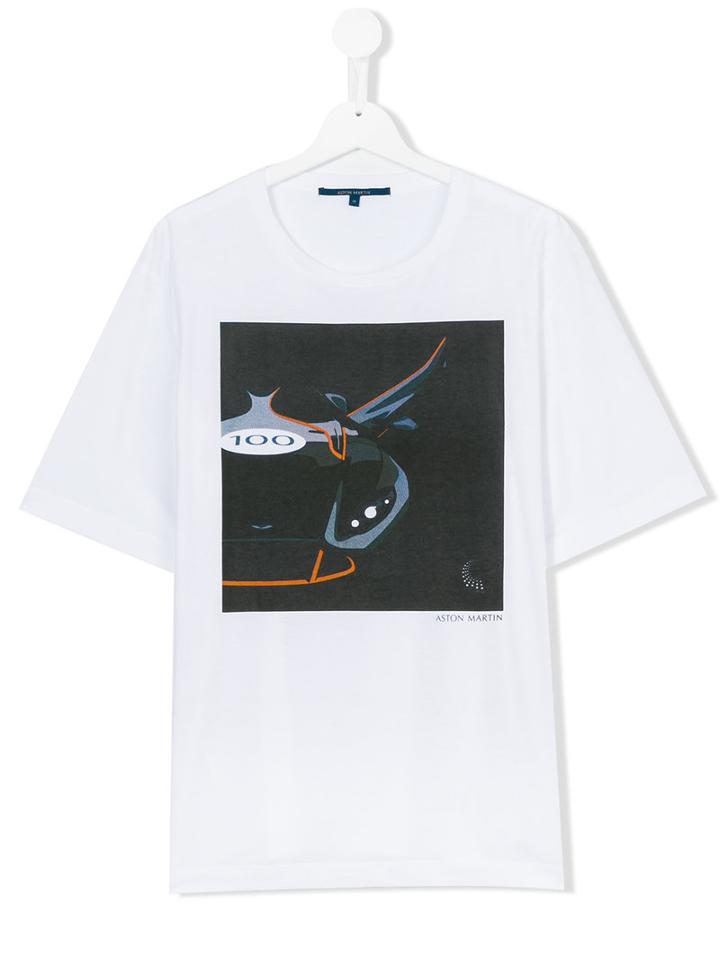 Aston Martin Kids - Abstract Print T-shirt - Kids - Cotton - 14 Yrs, Boy's, White