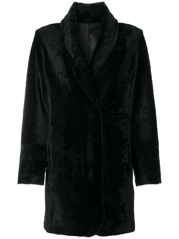 Drome Shawl Lapel Coat - Black