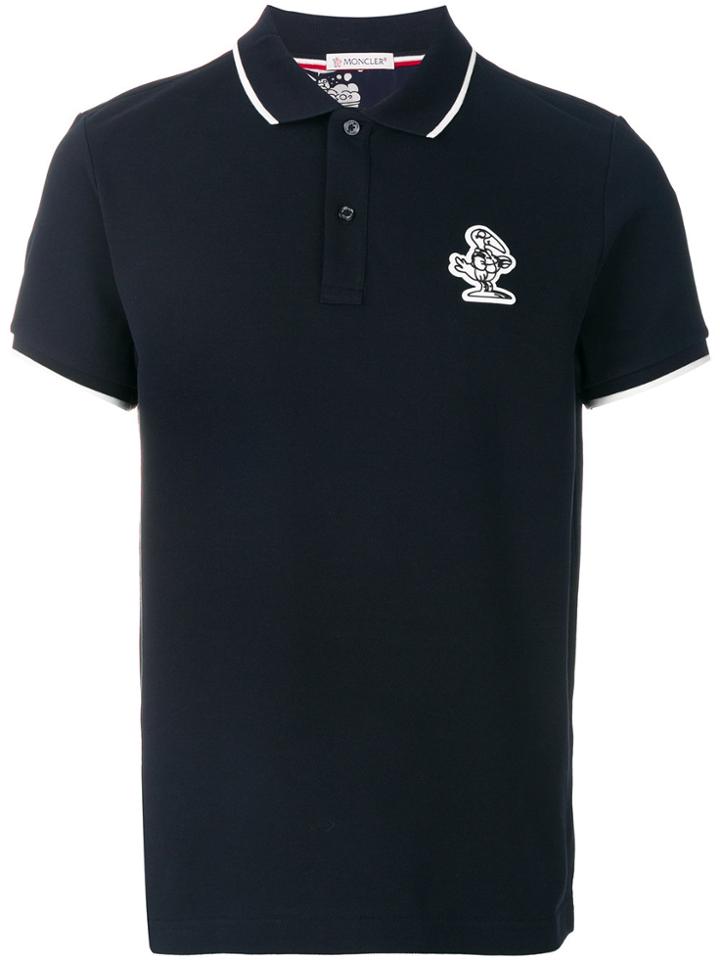 Moncler Logo Crest Polo Shirt - Blue