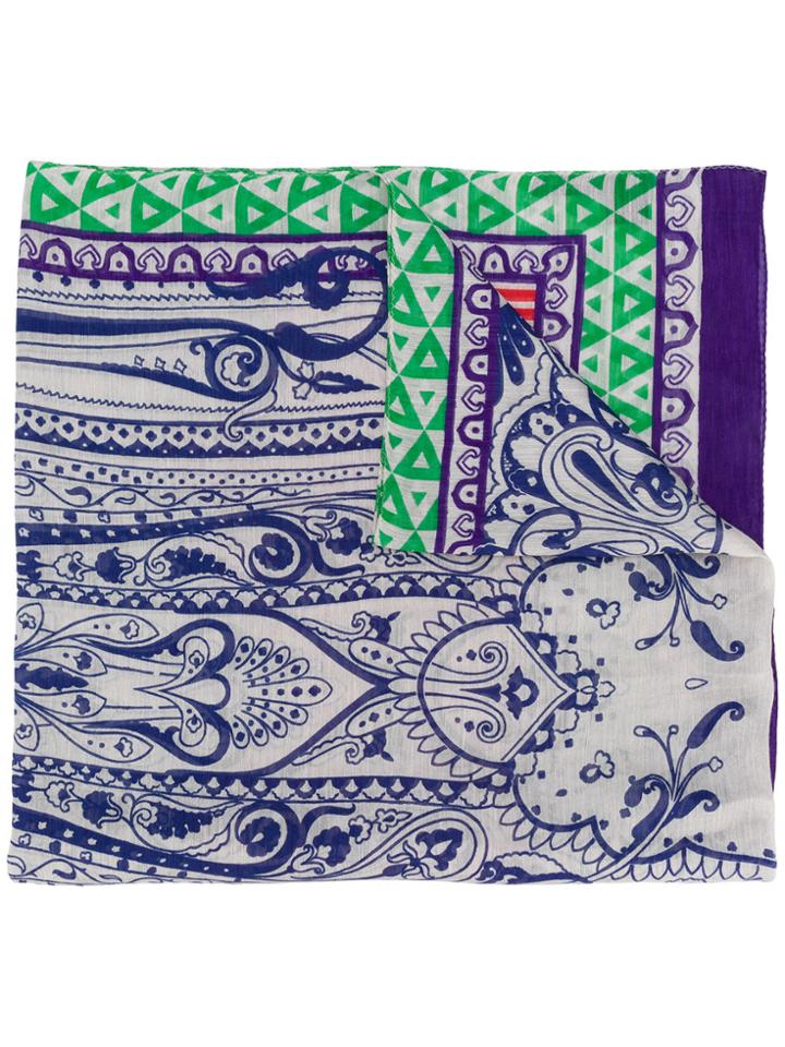 Etro Multi-print Scarf - Blue