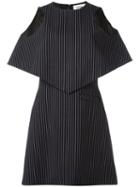 Courrèges Cold Shoulder Dress, Women's, Size: 40, Blue, Polyamide/wool/spandex/elastane/cupro