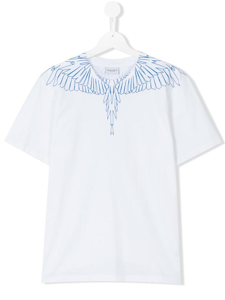 Marcelo Burlon County Of Milan Kids Lagunas Bravas T-shirt, Boy's, Size: 14 Yrs, White
