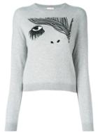 Giamba 'eye's Pullover, Women's, Size: 40, Grey, Virgin Wool
