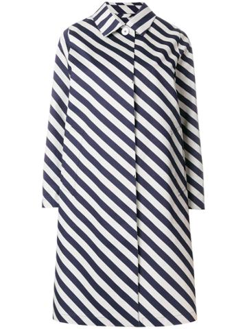 Mackintosh Vintage Striped Raincoat - Blue