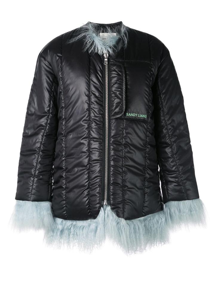 Sandy Liang Fur Lining Jacket - Black