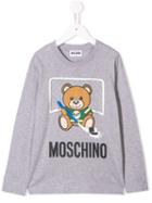 Moschino Kids Teen Hockey Bear Sweatshirt - Grey