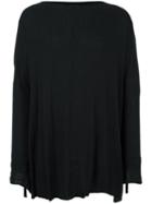 Cedric Jacquemyn Boat Neck Ribbed Sweatshirt, Men's, Size: 50, Black, Silk