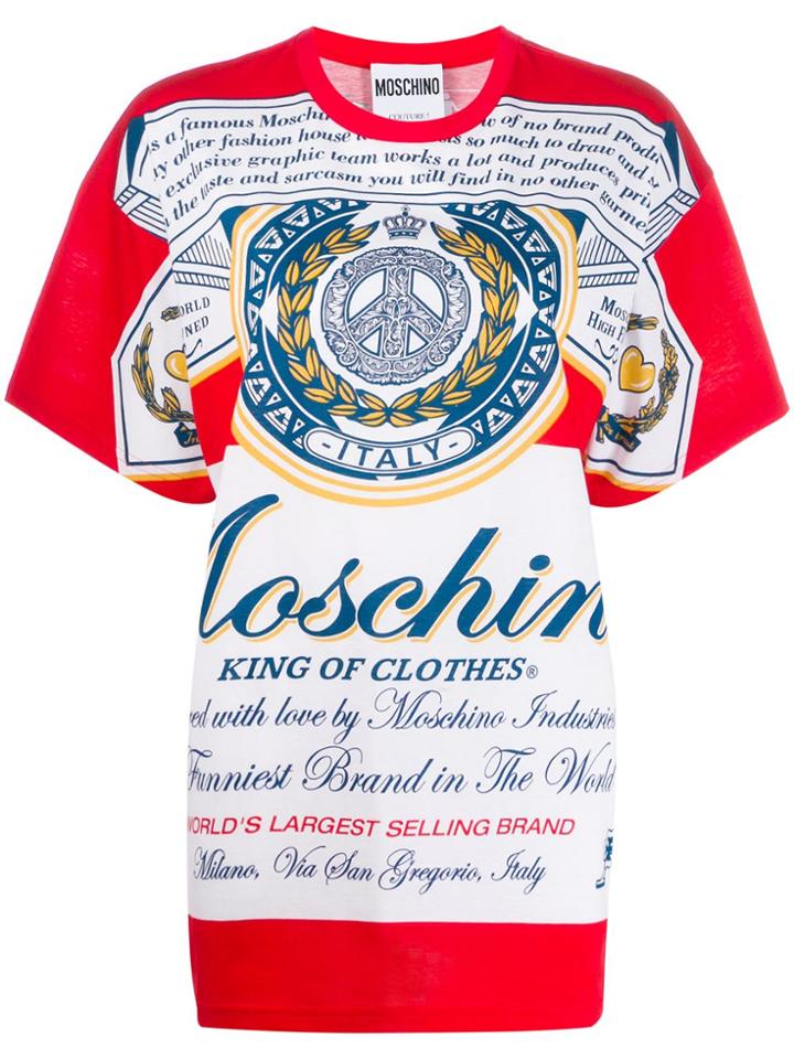 Moschino Oversized Printed T-shirt - White