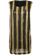 Balmain Striped Dress - Black