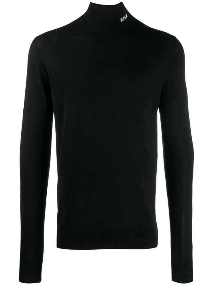 Msgm Roll Neck Jumper - Black