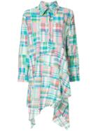 Marques'almeida Patchwork Asymmetrical Hem Shirt Dress - Multicolour