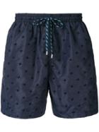 Stella Mccartney Micro Embroidered Swim Shorts - Blue