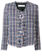 Iro Knitted Style Structured Jacket - Blue