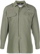 John Richmond Patchwork Military Shirt - Green