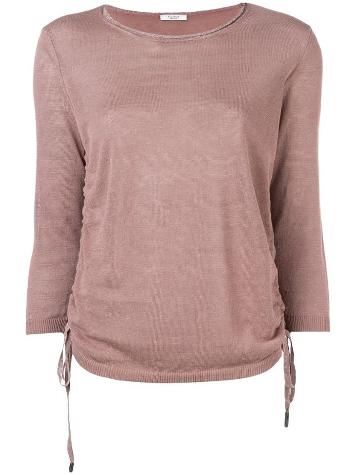 Peserico Ruched Detail Jumper - Neutrals