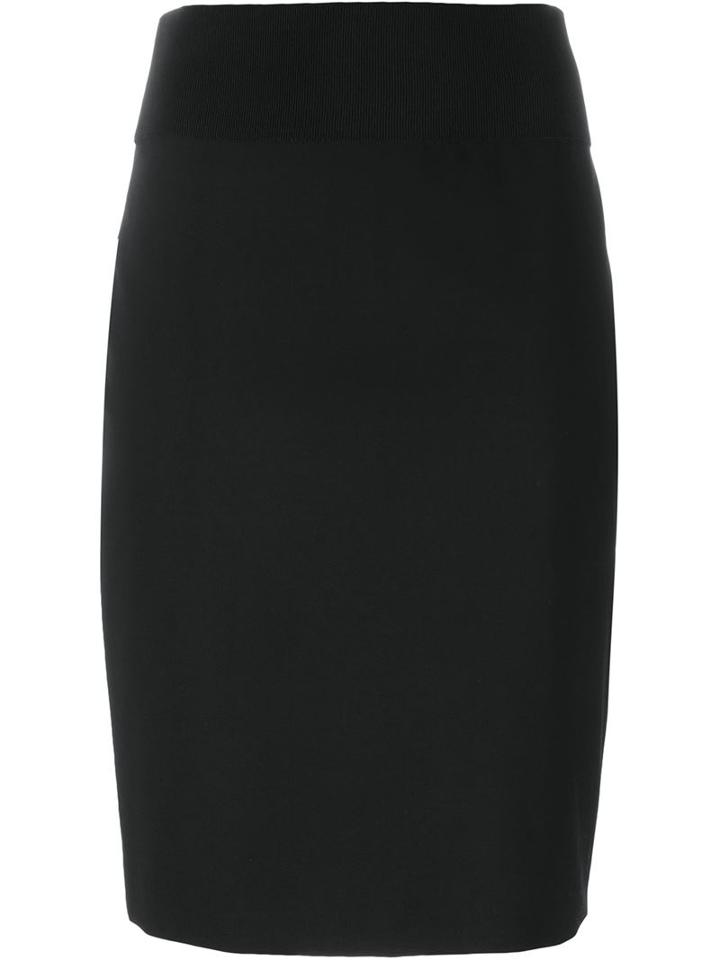 Stella Mccartney Classic Pencil Skirt, Women's, Size: 42, Black, Cotton/polyamide/spandex/elastane