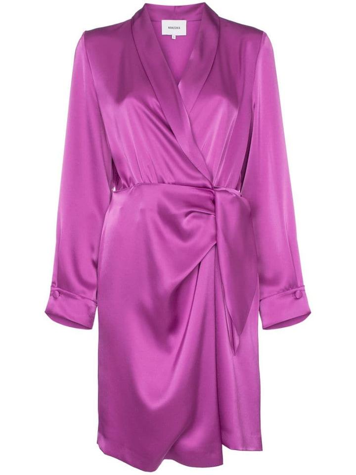 Nanushka Siwa Satin Wrap-dress - Pink