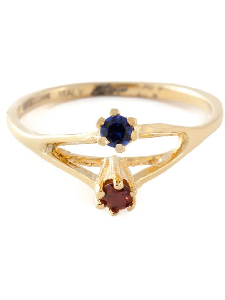 Puro Iosselliani Sapphire And Garnet Ring