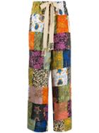 Loewe Patchwork Print Trousers - Green