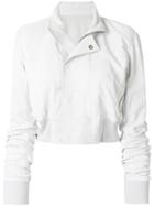 Rick Owens Cropped Bomber Jacket - White