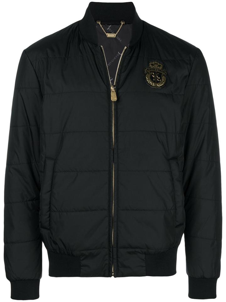 Billionaire Zipped Bomber Jacket - Black
