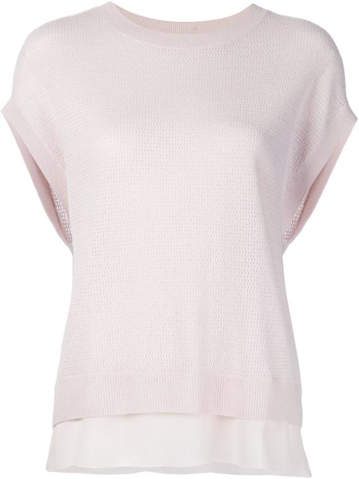 Vince Layered Hem Knit Top