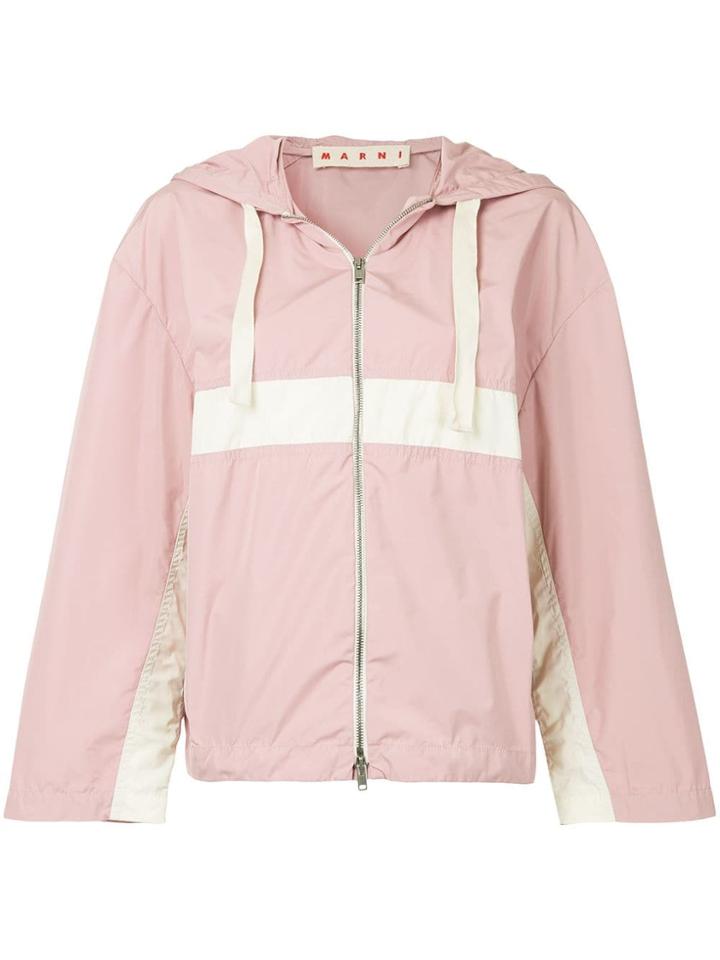 Marni Colour-block Hooded Jacket - Pink
