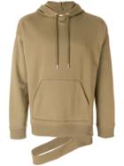 Helmut Lang Distressed Double Hem Hoodie - Green