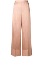 Semicouture High Waisted Wide Leg Trousers - Neutrals