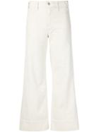 Flared Corduroy Trousers, Women's, Size: 24, White, Cotton/spandex/elastane, Citizens Of Humanity