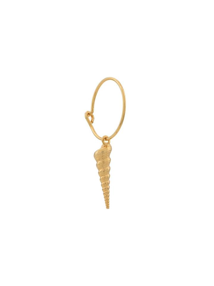 Anni Lu Turret Shell Hoop Earring - Gold