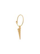 Anni Lu Turret Shell Hoop Earring - Gold