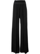 Ann Demeulemeester Pleated Palazzo Pants, Women's, Size: 38, Black, Rayon/cotton