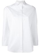 Aspesi Concealed Placket Shirt, Women's, Size: 42, White, Cotton