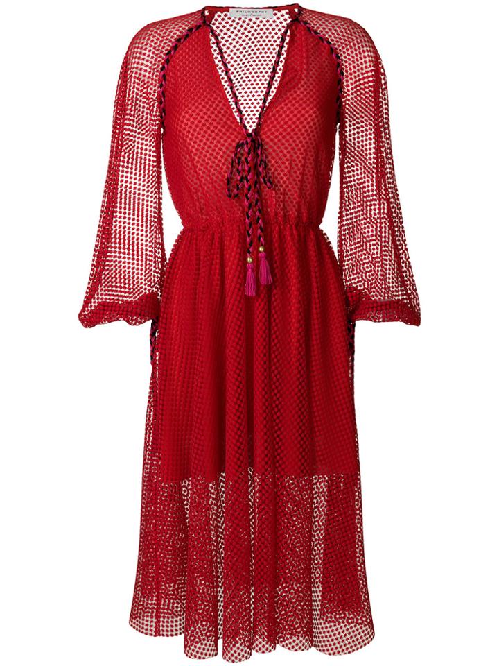 Philosophy Di Lorenzo Serafini Loose 'philosophy' Dress - Red