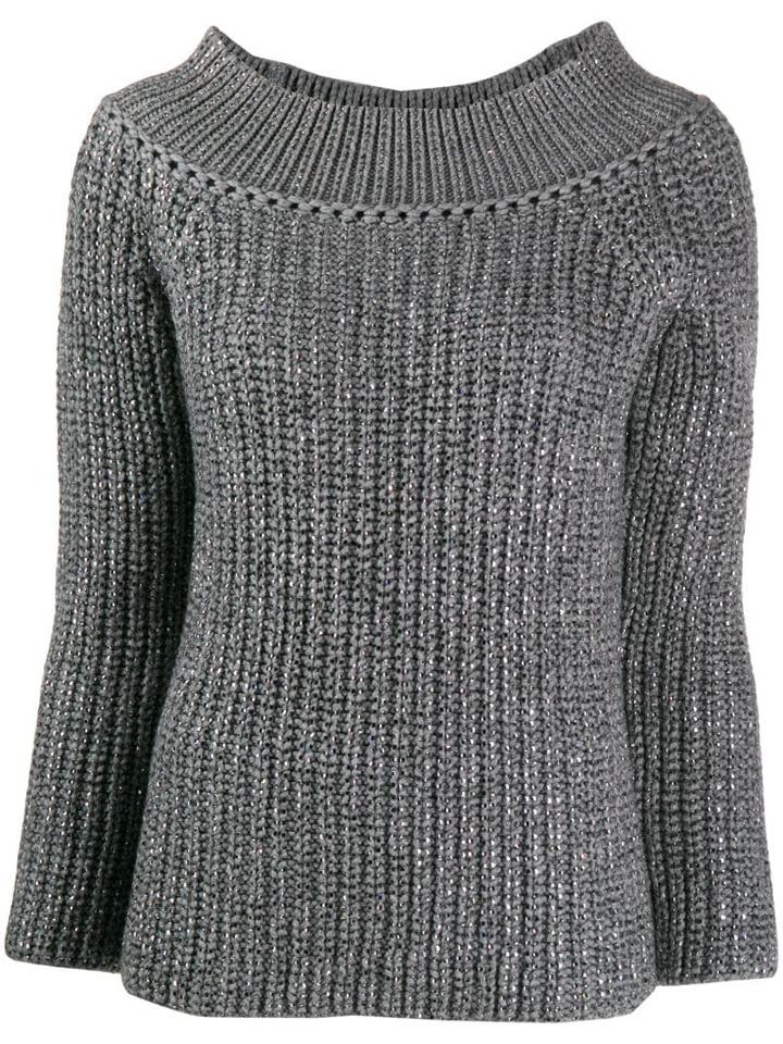 Ermanno Scervino Crystal Embellished Jumper - Grey