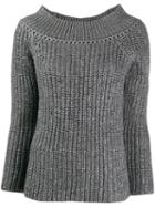 Ermanno Scervino Crystal Embellished Jumper - Grey